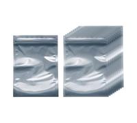 sourcing map Lot de 30 sacs antistatiques à double couche refermables pour GPU, disque dur, disque dur, SSD, lumières LED, appareils électroniques, gris foncé semi-transparent 15 x 10,9 cm