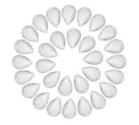 sourcing map Lot de 30 strass en verre en forme de goutte d'eau - 7 x 10 mm - Dos pointu - Pour la fabrication de bijoux, costumes, décorations en cristal - Gris