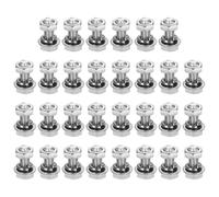 sourcing map Lot de 30 vis à tête hexagonale M4 x 10 mm en acier inoxydable 304, écrous, rondelles plates et de verrouillage, entièrement filetées, finition brillante pour maison, électronique