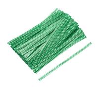 sourcing map Lot de 300 attaches torsadées en plastique métallique pour attacher du pain, des bonbons, des biscuits, des sacs cadeaux, des loisirs créatifs, des pois verts et blancs - 9,9 cm
