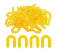 sourcing map Lot de 300 cales en forme de U en forme de fer à cheval en plastique pour nivellement de carrelage, 5 mm, jaune