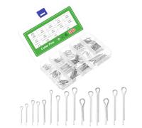 sourcing map Lot de 300 goupilles fendues en acier inoxydable 304 de 15 tailles pour appareils ménagers, équipements de sport, réparation mécanique automobile (argent)