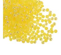 sourcing map Lot de 300 perles d'imitation demi-rondes en plastique ABS pour loisirs créatifs, chaussures, décorations, vêtements, mariage, Noël, cadres photo, violet clair - 4 mm