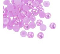 sourcing map Lot de 300 perles d'imitation demi-rondes en plastique ABS pour loisirs créatifs, chaussures, décorations, vêtements, mariage, Noël, cadres photo, 10 mm, violet