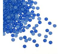 sourcing map Lot de 300 perles d'imitation demi-rondes en plastique ABS pour loisirs créatifs, chaussures, décorations, vêtements, mariage, Noël, cadres photo, bleu foncé - 4 mm