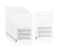 sourcing map Lot de 300 sacs en polyéthylène transparents auto-scellants avec avertissement d'étouffement, 10,2 x 15,3 cm avec adhésif extra fort pour emballage de vente au détail