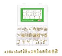 Sourcing Map Lot de 350 écrous moletés en laiton pour impression 3D, tailles M2-M6, 138 pièces