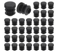 sourcing map Lot de 36 bouchons ronds en plastique noir - 12 mm - Protection contre le glissement pour chaise, canapé, table, étagère