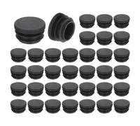 sourcing map Lot de 36 bouchons ronds en plastique noir - 22 mm - Protection contre le glissement pour chaise, canapé, table, étagère