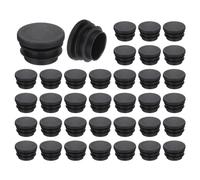 sourcing map Lot de 36 bouchons ronds en plastique noir, 28 mm, protection contre le glissement pour chaise, canapé, table, étagère