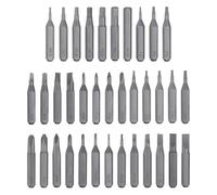 sourcing map Lot de 36 embouts de tournevis 28 mm de long en acier S2 magnétique Phillips fente hexagonale Torx étoile triangle en forme de Y Forets de retrait de carte moyenne
