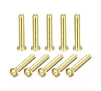 sourcing map Lot de 36 vis à métaux en laiton M4 x 25 mm Phillips à tête cylindrique pour meubles, matériel de bureau, électronique