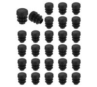 sourcing map Lot de 38 bouchons ronds en plastique noir, 12 mm, protection contre les glissements pour chaise, canapé, table, étagère