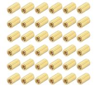sourcing map Lot de 38 écrous de couplage ronds en laiton, filetage femelle M2 x 5 mm, entretoises hexagonales pour carte mère PCB (doré, lot de 38)