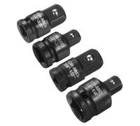 sourcing map Lot de 4 adaptateurs réducteurs de douilles à choc 6,35 mm à 9,5 mm, 1,27 cm à 9,5 mm, entraînement standard SAE CR-MO en acier pour clé à cliquet