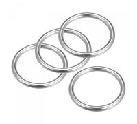 sourcing map Lot de 4 anneaux ronds soudés en acier inoxydable 316 - 40 mm x 5 mm d'épaisseur