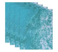 sourcing map Lot de 4 autocollants à effet vague d'eau artificielle pour maison de poupée, paysages miniatures, 29,7 x 21 cm, vert