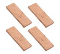sourcing map Lot de 4 blocs de bois exotique naturel pour le travail du bois, les projets d'artisanat, la sculpture sur bois, 11,9 x 4,1 x 1 cm, marron