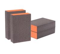 sourcing map Lot de 4 blocs d'éponge de ponçage grain 800-1000 100 x 70 x 25 mm, marron et orange