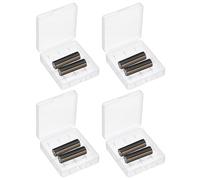 sourcing map Lot de 4 boîtes de rangement pour piles 18650 - En plastique transparent - Pour voyage, maison, bureau, garage