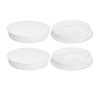sourcing map Lot de 4 bouchons de trou en plastique de 60 mm, bouchons ronds à clipser pour panneaux de meubles, blanc