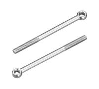 sourcing map Lot de 4 boulons à œil de levage M10 x 150 mm, en acier inoxydable 304 pour machines en acier inoxydable 304, boulons à œil pour vannes de portail, fixations de tuyaux en acier de