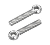 sourcing map Lot de 4 boulons à œil de levage M10 x 60 mm, en acier inoxydable 304 pour machines en acier inoxydable 304, boulons à œil pour vannes de portail, fixations de tuyaux en acier de