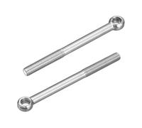 sourcing map Lot de 4 boulons à œil de levage M12 x 150 mm, en acier inoxydable 304 pour machines en acier inoxydable 304, boulons à œil pour vannes de portail, fixations de tuyaux en acier de