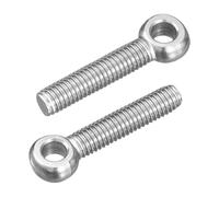 sourcing map Lot de 4 boulons à œil de levage M5 x 25 mm, en acier inoxydable 304 pour machines en acier inoxydable 304, boulons à œil pour vannes de portail, fixations de tuyaux en acier de