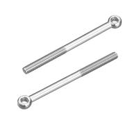 sourcing map Lot de 4 boulons à œil de levage M8 x 100 mm, en acier inoxydable 304 pour machines en acier inoxydable 304, boulons à œil pour vannes de portail, fixations de tuyaux en acier de