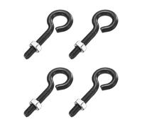 sourcing map Lot de 4 boulons à œil filetés M5 x 30 mm en acier inoxydable 304 avec écrou pour accrocher ou sécuriser les câbles Noir