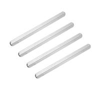 sourcing map Lot de 4 boutons de porte de rechange pour serrures mécaniques, 110 mm x 7 mm, argenté