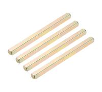 sourcing map Lot de 4 boutons de porte en fer - 8 x 120 mm - Barre de rechange carrée et droite - Pièces de rechange pour systèmes de contrôle de porte - Argenté