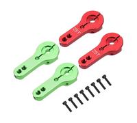 sourcing map Lot de 4 bras servo de direction en alliage d'aluminium 25T pour voiture/bateau/avion/bateau télécommandé, rouge/vert