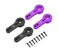 sourcing map Lot de 4 bras servo de direction en alliage d'aluminium 25T pour voiture/bateau/avion/bateau télécommandé, noir/violet
