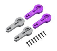 sourcing map Lot de 4 bras servo de direction en alliage d'aluminium 25T pour voiture/bateau/avion/bateau télécommandé, violet/gris