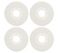 sourcing map Lot de 4 brides murales fendues en plastique de 10 mm - Rondes, réglables - Cache-tuyau à clipser sous évier - Pour salle de bain, cuisine, toilettes, blanc