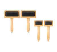 sourcing map Lot de 4 brosses à carder en laine, 2 grands et 2 petits outils de toilettage en bois pour le feutrage à l'aiguille, le toilettage des animaux de compagnie, le tissage, les fournitures
