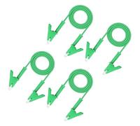 sourcing map Lot de 4 câbles de test à pince crocodile de 1 m, 15 A, double pinces crocodiles avec fils pour multimètre, fil de démarrage industriel, batterie de voiture, vert