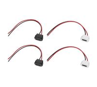 sourcing map Lot de 4 câbles d'extension de type C femelle à 2 broches, 3 A 5 V, prise femelle USB-C carrée vers queue de cochon étanche, câble d'extension pour PC, lampes LED, ordinateur portable