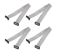 sourcing map Lot de 4 câbles plats IDC - 2 mm - Largeur : 20 mm - Largeur : 30 cm - Longueur : 20 cm - 20 broches - Pour PC, écrans LED