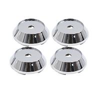 sourcing Map Lot de 4 Cache-moyeux chromés de 65 mm de diamètre à 5 Clips