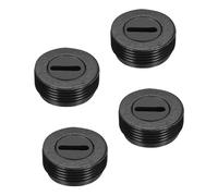 sourcing map Lot de 4 capuchons pour balais de charbon électrique en plastique noir 17,5 mm de diamètre extérieur 8 mm de hauteur
