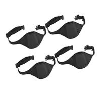 sourcing map Lot de 4 ceintures de micro pour microphone de fitness, sac de ceinture réglable pour instructeurs, théâtre, enseignants, haut-parleurs, noir