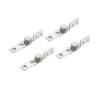 sourcing map Lot de 4 charnières à arbre de couple de 2,5 N.M, charnière rabattable en acier inoxydable 304 à 360 degrés pour table pliante, fenêtres, portes, armoires, boîtes, argent