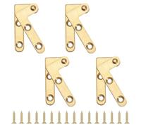 sourcing map Lot de 4 charnières de porte, charnières pivotantes de 4,8 cm, charnières cachées rotatives à 360 degrés en acier inoxydable pour portes, armoires, boîte à outils avec vis, doré
