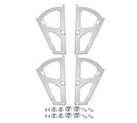 sourcing map Lot de 4 charnières de tiroir à chaussures en acier à 1 couche pour meubles, cadre de tournage, fixations de rechange pour la maison, argenté