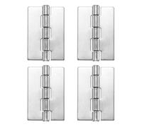 sourcing map Lot de 4 charnières soudables robustes, 8,9 x 6 x 0,3 cm, charnières de portail pliables en acier inoxydable 304 pour portes de remorque, argent