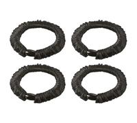 sourcing map Lot de 4 chouchous fins en soie pour queue de cheval pour femmes et filles, différentes coiffures, cadeaux de fête de mariage, marron foncé