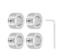 sourcing map Lot de 4 colliers d'arbre, alésage de 13 mm, en acier inoxydable massif, 1 collier d'arbre à vis, 22 mm de diamètre extérieur et 12 mm d'épaisseur, pour moteur de jardin, chariot
